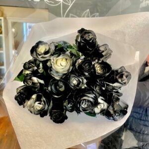 black rose bouquet